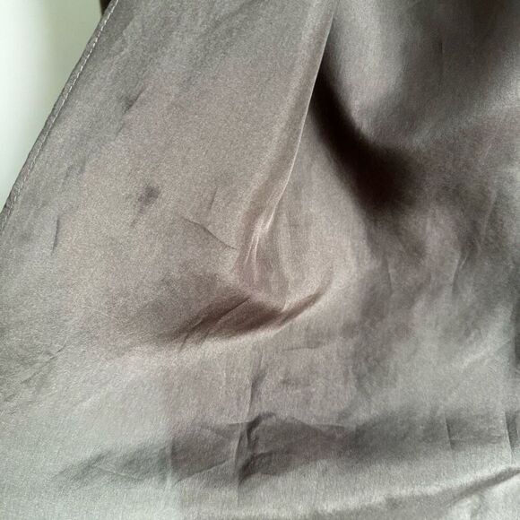 Eileen Fisher Brown Silk Trim Tie Waist Cardigan Sweater - Picture 9 of 11